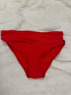 Aqua Red Hipster Bikini Bottom
